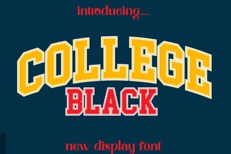 Download College Black Fonts for Clean, Modern Designs