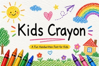 Creative Fonts for Kids: Explore Crayon Typography